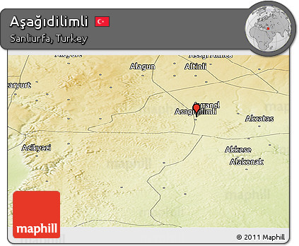 Physical Panoramic Map of Aşağıdilimli