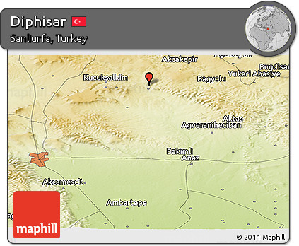 Physical Panoramic Map of Diphisar