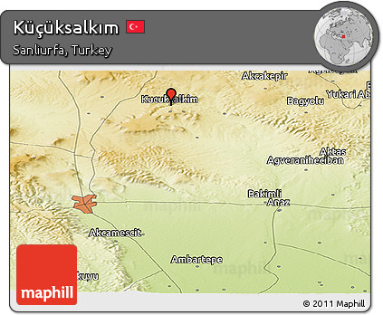 Physical Panoramic Map of Küçüksalkım