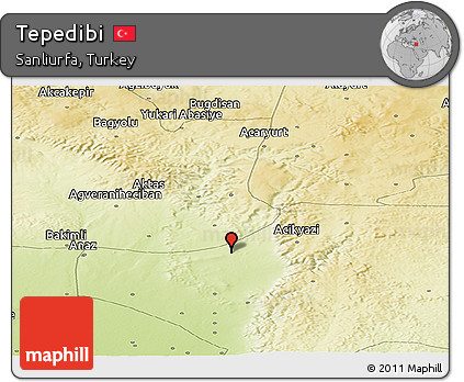 Physical Panoramic Map of Tepedibi
