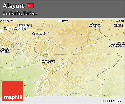 Physical Panoramic Map of Alayurt