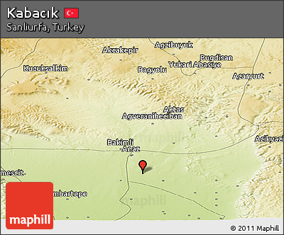 Physical Panoramic Map of Kabacık