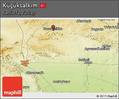 Physical Panoramic Map of Küçüksalkım