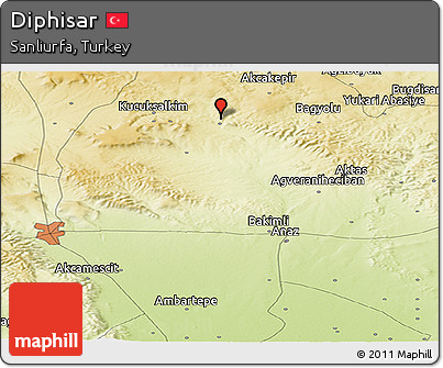 Physical Panoramic Map of Diphisar