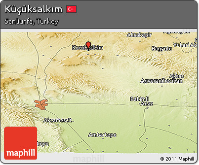 Physical Panoramic Map of Küçüksalkım
