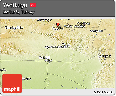 Physical Panoramic Map of Yedikuyu
