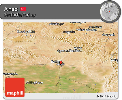 Satellite Panoramic Map of Anaz