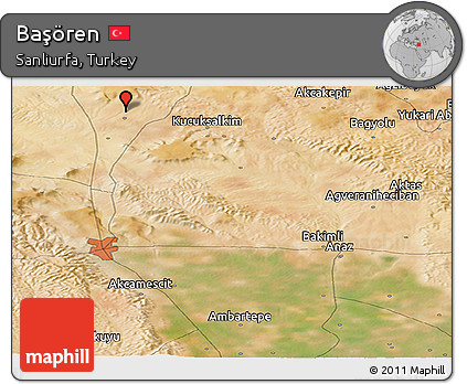 Satellite Panoramic Map of Başören