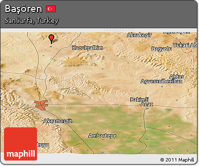 Satellite Panoramic Map of Başören