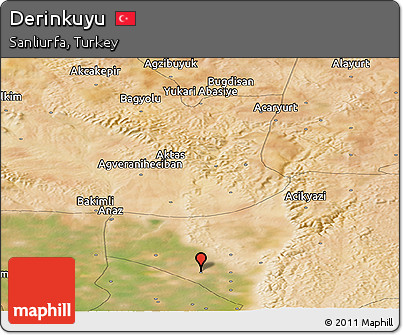 Satellite Panoramic Map of Derinkuyu