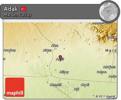 Physical 3D Map of Adak