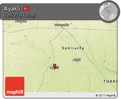 Physical 3D Map of Ayaklı