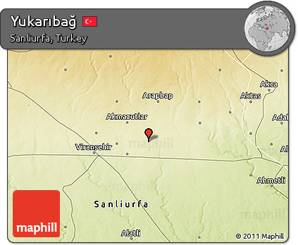Physical 3D Map of Yukarıbağ