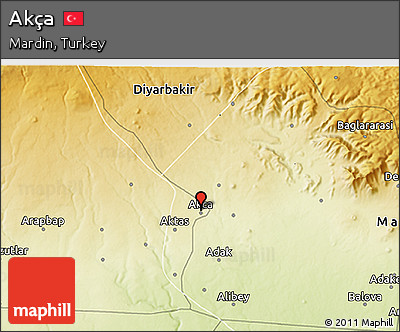 Physical 3D Map of Akça