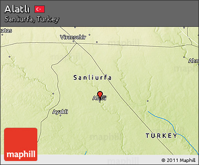 Physical 3D Map of Alatlı