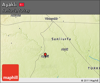 Physical 3D Map of Ayaklı