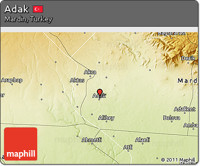 Physical 3D Map of Adak