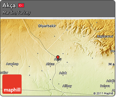 Physical 3D Map of Akça