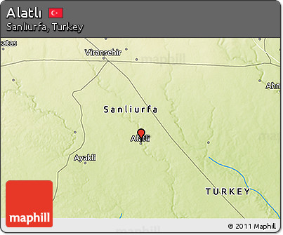 Physical 3D Map of Alatlı