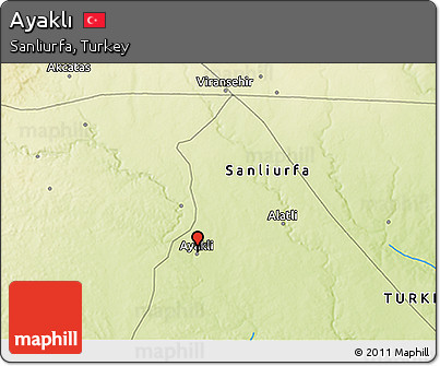 Physical 3D Map of Ayaklı