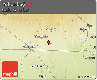 Physical 3D Map of Yukarıbağ