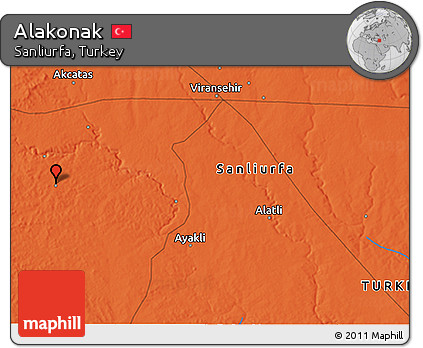 Political 3D Map of Alakonak