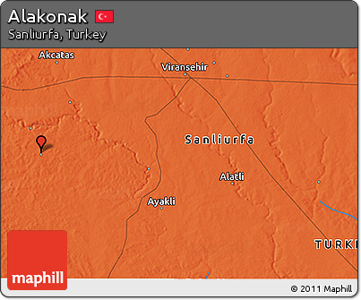 Political 3D Map of Alakonak
