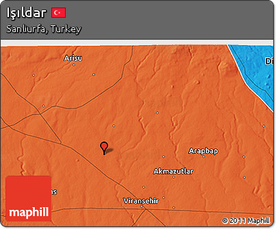 Political 3D Map of Işıldar
