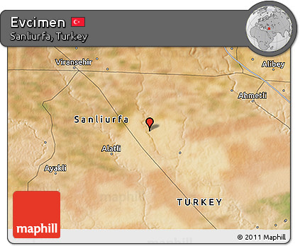 Satellite 3D Map of Evcimen