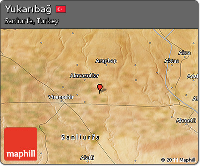 Satellite 3D Map of Yukarıbağ