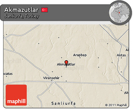 Shaded Relief 3D Map of Akmazutlar
