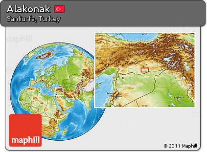 Physical Location Map of Alakonak