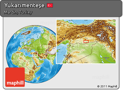 Physical Location Map of Yukarımenteşe