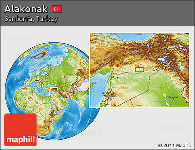 Physical Location Map of Alakonak