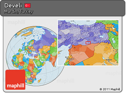Political Location Map of Develi