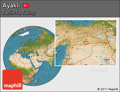Satellite Location Map of Ayaklı