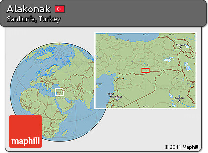 Savanna Style Location Map of Alakonak