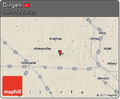 Shaded Relief Map of Dirgen
