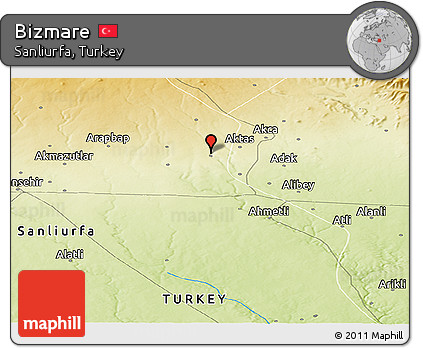 Physical Panoramic Map of Bizmare