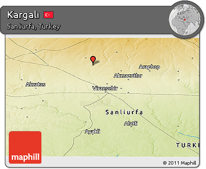 Physical Panoramic Map of Kargalı