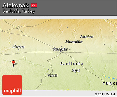 Physical Panoramic Map of Alakonak