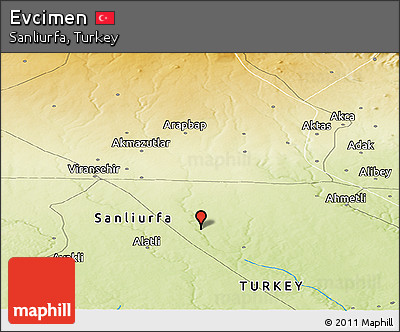 Physical Panoramic Map of Evcimen