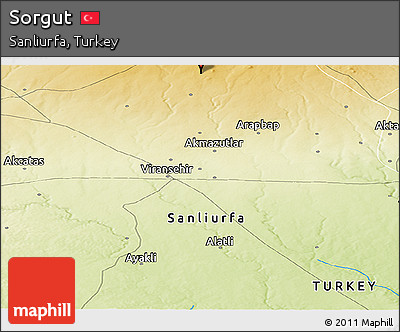 Physical Panoramic Map of Sorgut