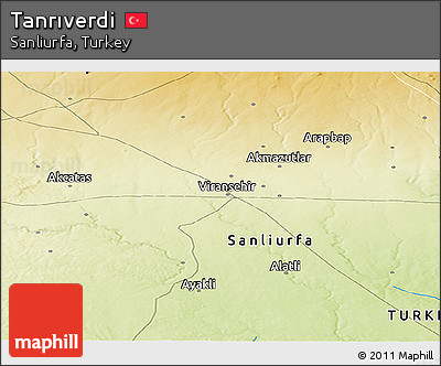 Physical Panoramic Map of Tanrıverdi