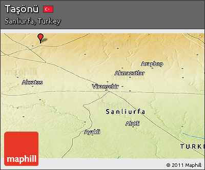 Physical Panoramic Map of Taşönü
