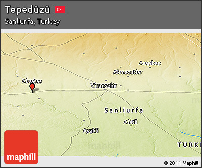 Physical Panoramic Map of Tepedüzü