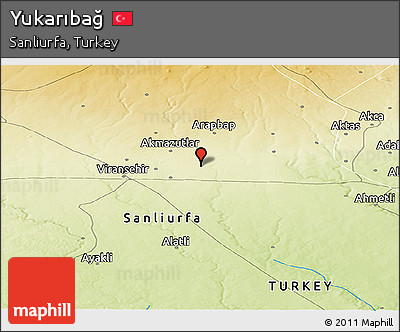 Physical Panoramic Map of Yukarıbağ