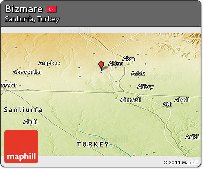 Physical Panoramic Map of Bizmare