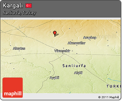 Physical Panoramic Map of Kargalı