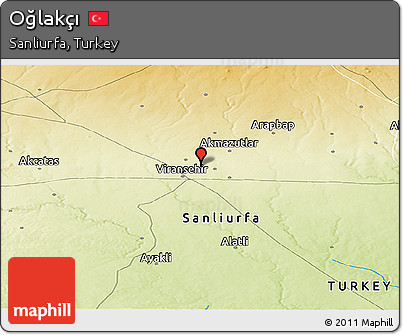 Physical Panoramic Map of Oğlakçı
